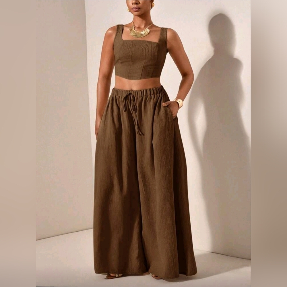 Shein Wideleg Pants Set - Picture 2 of 7